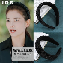 Dear inn Liu Tao with the same hair band beaded Foreign style thick hair band hair accessories Korean net red tide