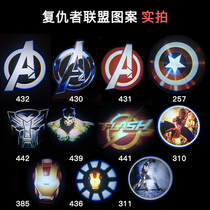 Personality Avengers Spider-Man Iron Man Captain America Door Welcome Light Laser Projection Light Atmosphere Light