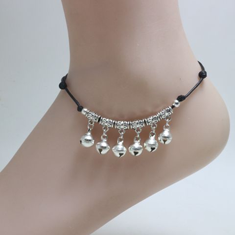 Vũ điệu nam nữ dệt tay vòng chân nữ phiên bản Hàn Quốc của chàng sinh viên giản dị Sen chuông đỏ với dây chân thời trang - Vòng chân lắc chân nữ inox