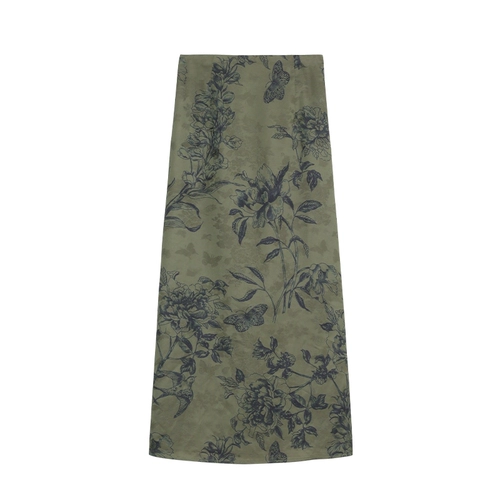 Летняя длинная юбка, китайский стиль, высокая талия