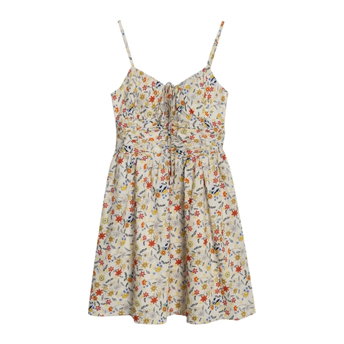 Платье-комбинация, юбка, мини-юбка, пляжное платье, в цветочек, подходит для подростков