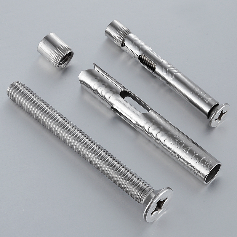 Stainless steel expansion screw national standard flat head internal expansion 201 cross countersunk head pull explosion extension system for doors and windows