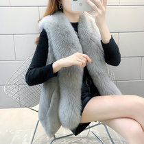 Fur vest women 2020 autumn and winter new whole mink fox fur mink vest vest vest whole mink mink fur coat looks thin