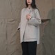 Yimei Cashmere 2023 ຄໍເຕົ້າໄຂ່ທີ່ເກົາຫຼີ Loose Double-sided Woolen Coat Women's Medium Long Cape Style Woolen Coat Women's Coat