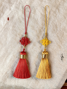 Chinese Knot Tassel Pendant Short Style Handmade Auspicious Knot Mobile Phone Accessory Chinese Style Bookmark Tassel Ke