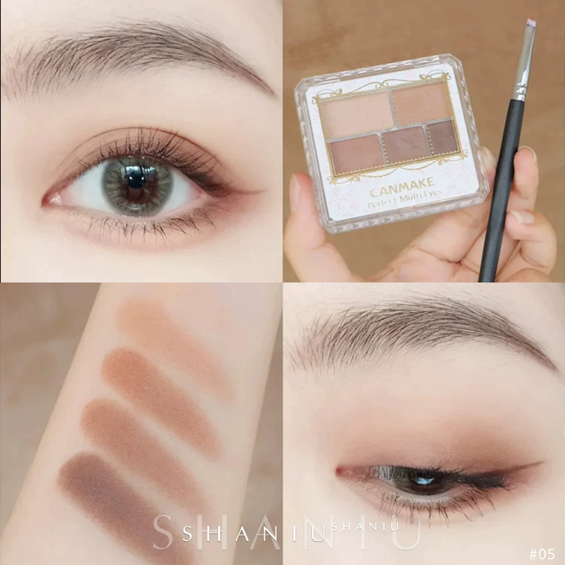 Бесплатная доставка Canmake/Jingtian cut girl five -color shadow disk 05 earth color matte daily versatile 0304 dirty powder