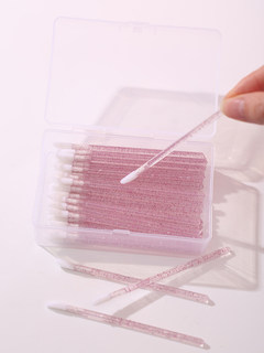 Disposable lip brush stick, portable lipstick, lip glaze brush, makeup artist’s special cotton swab, convenient to carry lipstick makeup tool