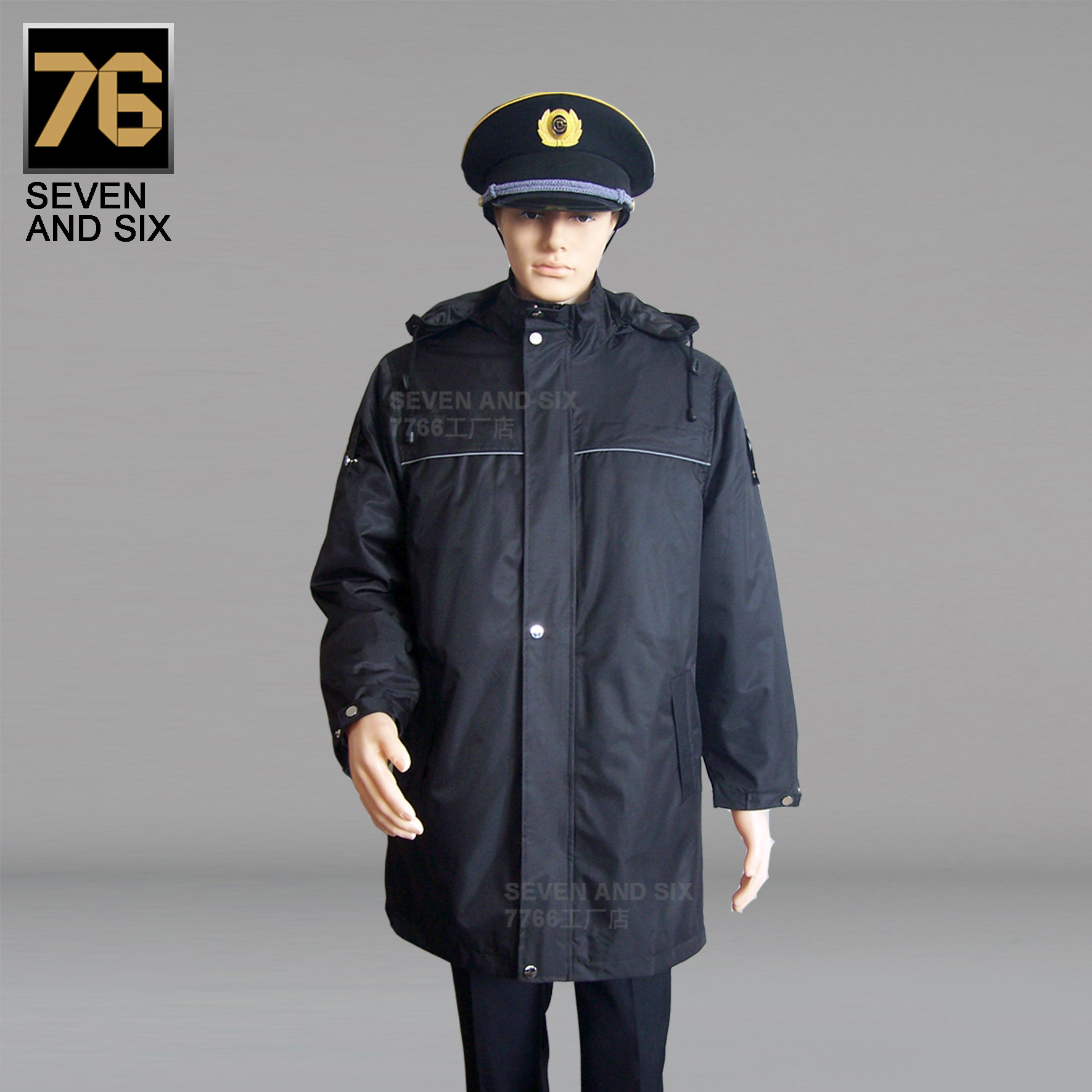 Beijing subway winter security inspection clothing detachable inner container warm cotton suit