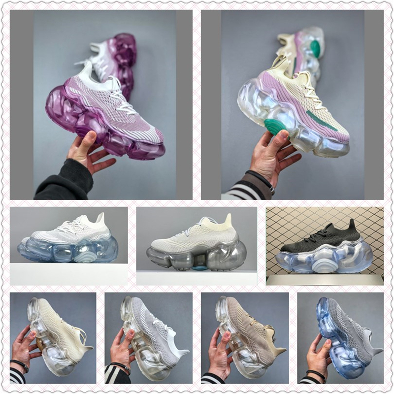 New Large Bubble Shoes Mary Transparent Crystal Pearl Light Bubble Outsole Men's and Women's Heightening Breathable Cushion Casual Trendy Shoes New Large Bubble Shoes Mary Transparent Crystal Pearl Light Bubble Outsole Men's and Women's Heightening Breathable Cushion Casual Trendy Shoes