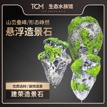 Jianrong water grass fish tank pumice stone landscape decoration Avatar natural Moss floating stone aquarium bubble