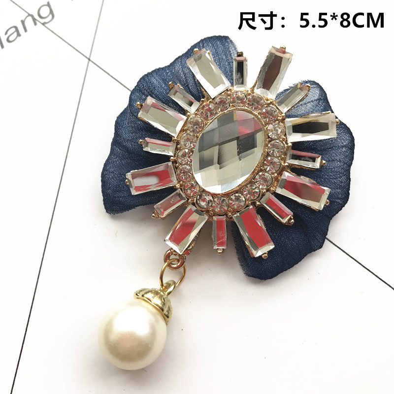 Nhỏ hương thơm trâm nữ retro phụ kiện trang sức ngọc trai huy hiệu sang trọng áo khoác pin khóa cardigan bầu không khí trâm Hàn Quốc