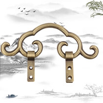 Chinese brass hook Plaque hook Decorative calligraphy and painting hook Cross stitch hook Pure copper hardware hook