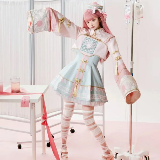 Sakurahime lolita original design little zombie pink Lolita genuine JSK cute light lolita dress
