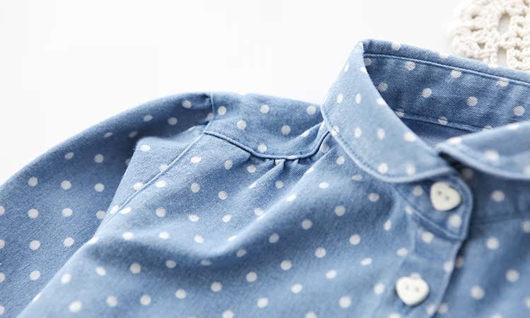 Chemise fille à manche longue en toile - Ref 2084906 Image 16