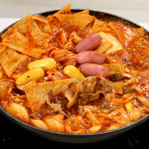 Корейский стиль горячий горшок ингредиенты блог корейский сыр -сыр сыр рисовый пирог горяче