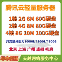  Tencent Cloud Lightweight Server 1 core 2G6M 2 core 4G8M 4 core 8G10M Shanghai Beijing Guangzhou Chengdu Computer room