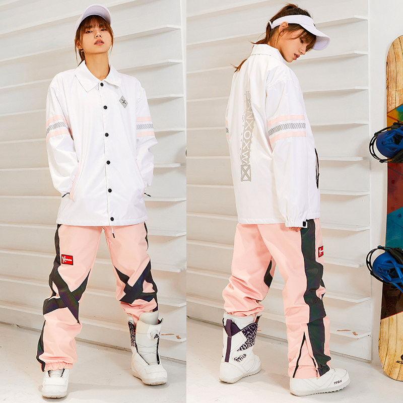 sXnXoXw thickened warm ski jacket snow suit coach suit reflective waterproof windproof veneer snow jacket