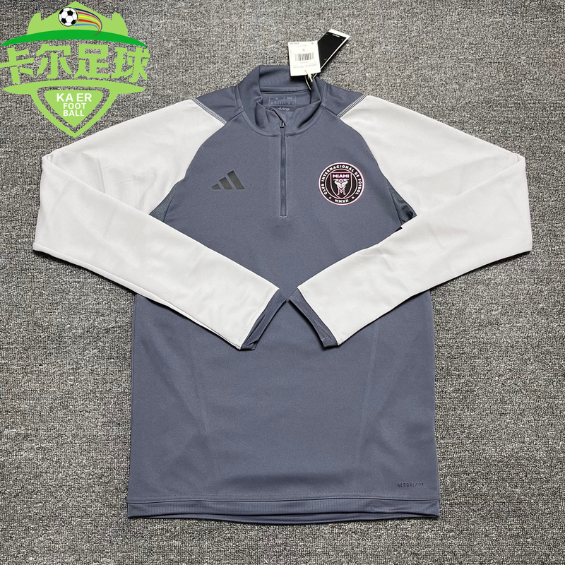 Carl Genuine Miami International DIY Player Edition Thumb Button Half-Zip Long Sleeve Football Training Suit Hu1316 Carl Genuine Miami International DIY Player Edition Thumb Button Half-Zip Long Sleeve Football Training Suit Hu1316