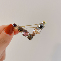 Shining fashion color V hairpin with one word clip with fashion hair accessories female Liu Hai side clip Japanese and Korean headdress