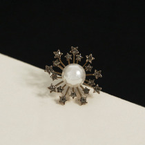 Meteorology Pearl Needle Mini-breast needle Fixed clothes fashion and suit small pin decoration spring and summer