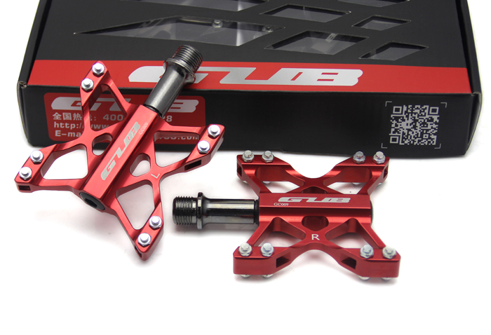 GUB GC-009 Bike Pedalling Paling Bearings Mountaineering Bike Pedal Folding Trolley Aluminum Alloy Pedaling