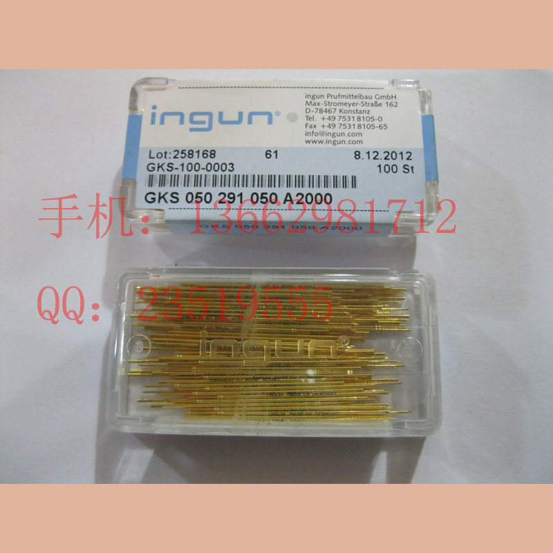 GKS 050 291 050 A2000 INGUN测试针 英钢测试探针 小尖头