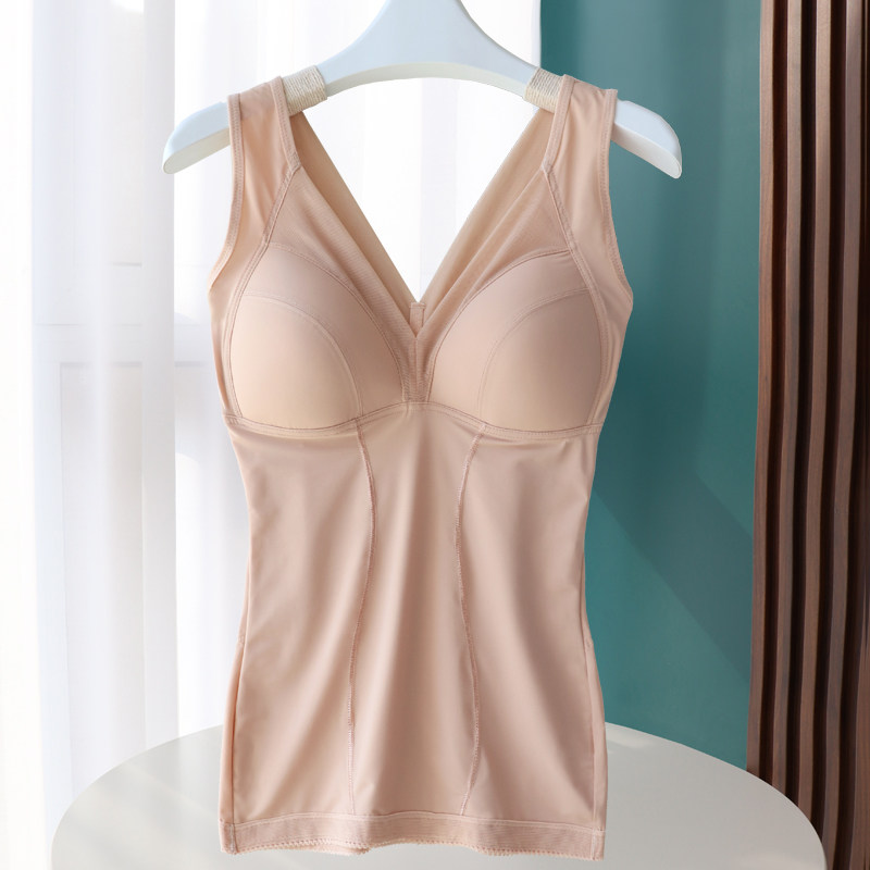 Chunxinmei hugging baby bag chest pad camisole women's inner body sculpting body underwear thin section belly waist waist V-neck bottoming