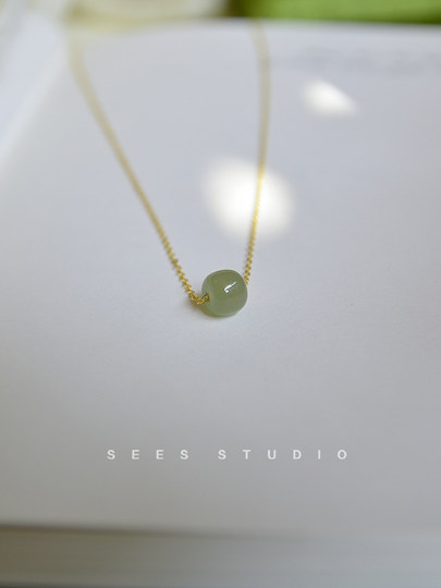 Natural Hetian Jade/ Fortune Wheel Necklace, Niche Design, High-End Pendant, Clavicle Chain, Neck Chain, 2022 New Model