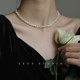 Baroque heterosexual irregular natural freshwater pearl necklace clavicle chain 14k gold filled