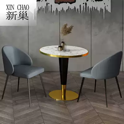 Net red balcony small table and chair small apartment light luxury style creative modern simple three-piece set, one table and two chair combination