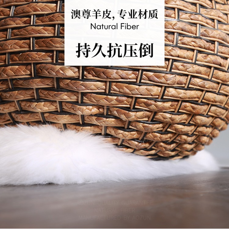 Úc Tượng len pad đệm ghế ấm mùa đông dày len đệm sofa đệm cửa sổ và có thể được tùy chỉnh bọc len tinh khiết - Ghế đệm / đệm Sofa đệm ghế gỗ