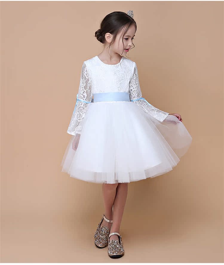 Xuân-Hè 2018 cho bé gái mới đầm trẻ em phiên bản Hàn Quốc của váy công chúa váy bé gái đầm ren áo vest trẻ em
