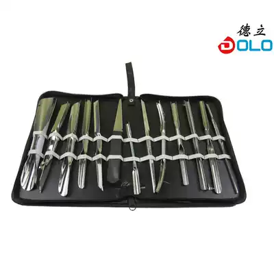 Deli kitchen carving knife 13 sets of stainless food carving knife set with knife set