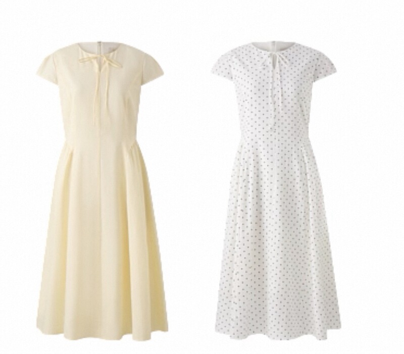 Authentic Store Product 26Th Summer Collection Cotton Waist-Cinching Tie-Waist Ladylike Short-Sleeve Dress Eeowg63S01