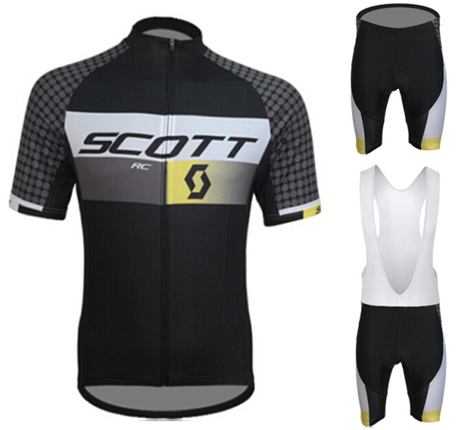 15 Scott Scott black cycling suit short-sleeved suit strap cycling pants summer dynamic cycling shirt men and women