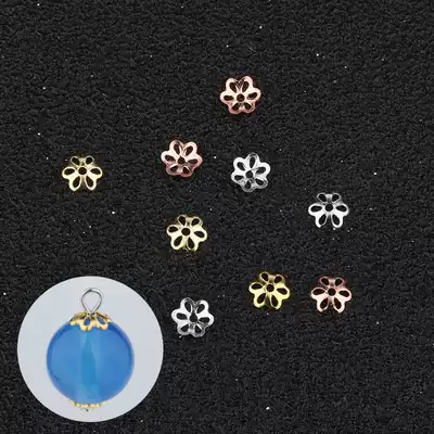 Tingxiang S925 sterling silver torso DIY accessories parts bead tray bowl support silver compartment jewelry hand made round bead tray