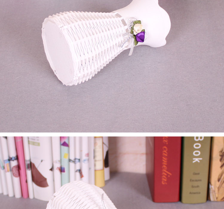 Chất liệu hoa lụa chậu hoa mô phỏng bình hoa [màu hoa trên bình là ngẫu nhiên] - Vase / Bồn hoa & Kệ chậu nhựa dài