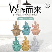 Dunhuang Kabuki Lefei Sky Tabletop Pendulum Pieces Mogao Grottoes Rebound Pipa Fairy Clay Plastic Tourism Souvenirs Colorful Gansu