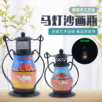 Dunhuang Night Light Sand Painting Bottle Horse Light Five Color Sand Sand Bottle Painting Diy Camel Handmade Creative Girl Day Gift Ventron