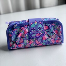 Smiggle Pen Bag Unicorn Flip Pencil Case Multifunction Cartoon Pen Case Double storage bag student Gift