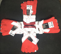 New GEORGE Christmas socks five fingers Japanese tube red socks female cute cartoon sweet