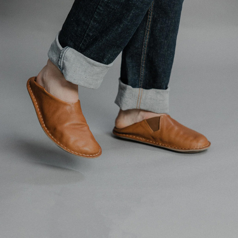 Vibae Portuguese Handmade Zuma Vegetable-Tanned Leather Shoes, Slippers, Two-Way Wear, Long-Distance Walking