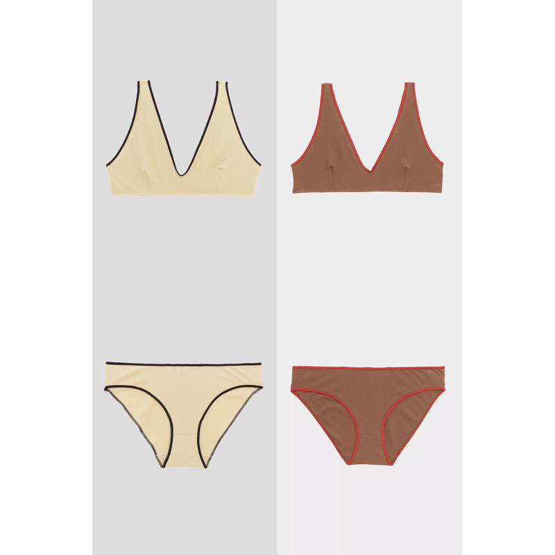 Baserange French Organic Cotton Underwear Bra Set