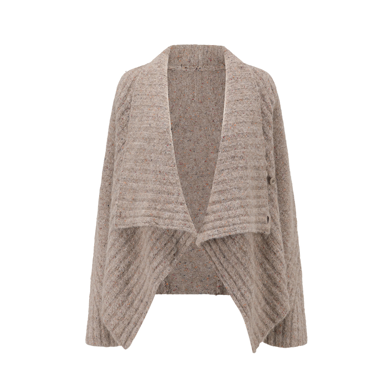 Oude Waag Coarse Thread Floral Yarn Knitted Cardigan