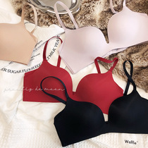bi-in-base commute without mark one-piece without steel ring light finish to gather auxiliary milk anti-sagging bra milk cover underwear