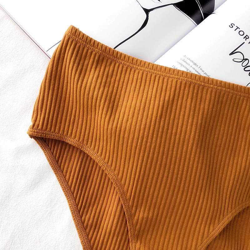 Sườn cotton nguyên chất thoải mái thoáng khí cô gái sinh viên cơ bản eo cao thắt lưng thấp túi quần lót hông nữ set quần lót nữ dễ thương