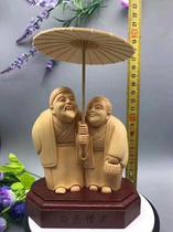 Cliff Berk Yellow Poplar Wood Carving White Head And Old Swing Piece Wedding House Ho Newlywed Wedding Furnishings Home Bedroom Couple Gift