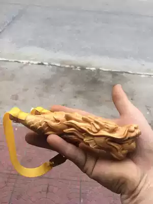 Yabai faucet slingshot Solid wood children's novice nostalgic round carving toy Outdoor sports wooden retro rubber band wood carving