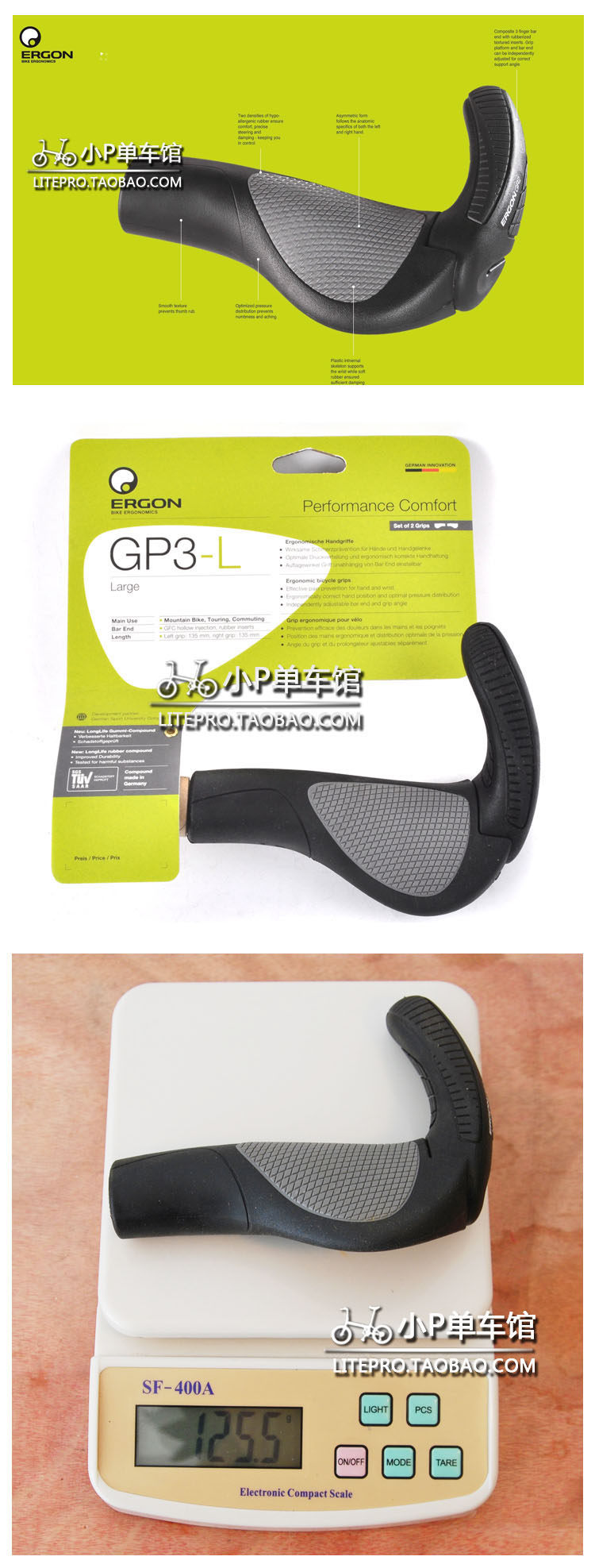 Poignées de vélo ERGON - Ref 2352416 Image 4