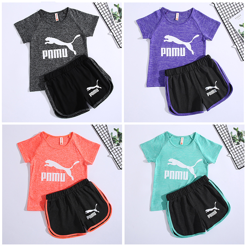 Child Speed Jersey Boy Short Sleeve Suit Girl 2022 New Foreign Pie Summer Dress CUHK Child Pro two sets